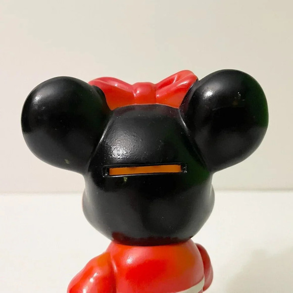 Vtg 80s Disney Minnie Mouse Coin Bank Figurine Plastic 5.5 Inch Tall Toy Korea - Picture 11 of 16